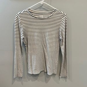 Time and Tru Striped Ribbed Long Sleeve Tee